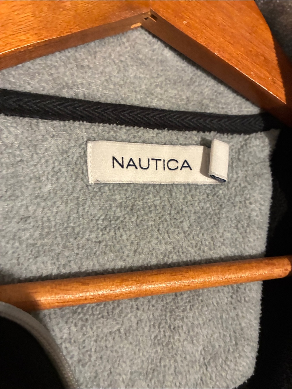 Nautica Black Quarter-Zip Pullover with Light Gray Trim - Picture 3 of 3